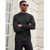 imageCOOFANDY Mens Mock Turtleneck Long Sleeve Shirts Slim Fit Basic TShirt Lightweight Ribbed Pullover Sweater2 Packblack  Wine Red