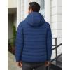 imageCOOFANDY Mens Packable Puffer Jacket Lightweight Hooded Insulated Winter Coat Windproof Zipper Down JacketBlue