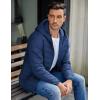 imageCOOFANDY Mens Packable Puffer Jacket Lightweight Hooded Insulated Winter Coat Windproof Zipper Down JacketBlue