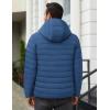 imageCOOFANDY Mens Packable Puffer Jacket Lightweight Hooded Insulated Winter Coat Windproof Zipper Down JacketDenim Blue