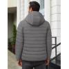 imageCOOFANDY Mens Packable Puffer Jacket Lightweight Hooded Insulated Winter Coat Windproof Zipper Down JacketGray