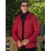 imageCOOFANDY Mens Packable Puffer Jacket Lightweight Hooded Insulated Winter Coat Windproof Zipper Down JacketRed