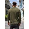 imageCOOFANDY Mens Quarter Pullover Quilted Sweatshirt Casual Knit Long Sleeve Mock Neck Sweater Waffle Collared PulloverArmy Green