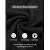 imageCOOFANDY Mens Quarter Pullover Quilted Sweatshirt Casual Knit Long Sleeve Mock Neck Sweater Waffle Collared PulloverBlack
