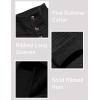 imageCOOFANDY Mens Quarter Pullover Quilted Sweatshirt Casual Knit Long Sleeve Mock Neck Sweater Waffle Collared PulloverBlack