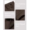 imageCOOFANDY Mens Quarter Pullover Quilted Sweatshirt Casual Knit Long Sleeve Mock Neck Sweater Waffle Collared PulloverBrown