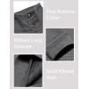 imageCOOFANDY Mens Quarter Pullover Quilted Sweatshirt Casual Knit Long Sleeve Mock Neck Sweater Waffle Collared PulloverDark Grey