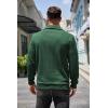 imageCOOFANDY Mens Quarter Pullover Quilted Sweatshirt Casual Knit Long Sleeve Mock Neck Sweater Waffle Collared PulloverGreen