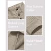 imageCOOFANDY Mens Quarter Pullover Quilted Sweatshirt Casual Knit Long Sleeve Mock Neck Sweater Waffle Collared PulloverKhaki