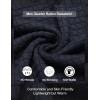 imageCOOFANDY Mens Quarter Pullover Quilted Sweatshirt Casual Knit Long Sleeve Mock Neck Sweater Waffle Collared PulloverNavy Blue
