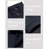 imageCOOFANDY Mens Quarter Pullover Quilted Sweatshirt Casual Knit Long Sleeve Mock Neck Sweater Waffle Collared PulloverNavy Blue