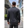 imageCOOFANDY Mens Quarter Pullover Quilted Sweatshirt Casual Knit Long Sleeve Mock Neck Sweater Waffle Collared PulloverNavy Blue