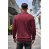imageCOOFANDY Mens Quarter Pullover Quilted Sweatshirt Casual Knit Long Sleeve Mock Neck Sweater Waffle Collared PulloverWine Red