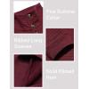 imageCOOFANDY Mens Quarter Pullover Quilted Sweatshirt Casual Knit Long Sleeve Mock Neck Sweater Waffle Collared PulloverWine Red