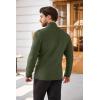 imageCOOFANDY Mens Quarter Zip Sweaters Slim Fit Lightweight Cotton Knitted Casual Mock Neck Pullover SweatersArmy Green