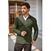 imageCOOFANDY Mens Quarter Zip Sweaters Slim Fit Lightweight Cotton Knitted Casual Mock Neck Pullover SweatersArmy Green