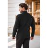 imageCOOFANDY Mens Quarter Zip Sweaters Slim Fit Lightweight Cotton Knitted Casual Mock Neck Pullover SweatersBlack