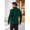 imageCOOFANDY Mens Quarter Zip Sweaters Slim Fit Lightweight Cotton Knitted Casual Mock Neck Pullover SweatersDark Green