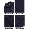 imageCOOFANDY Mens Quarter Zip Sweaters Slim Fit Lightweight Cotton Knitted Casual Mock Neck Pullover SweatersNavy Blue 