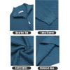 imageCOOFANDY Mens Quarter Zip Sweaters Slim Fit Lightweight Cotton Knitted Casual Mock Neck Pullover SweatersPeacock Blue