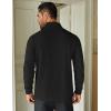 imageCOOFANDY Mens Quarter Zip Up Pullover Lightweight Mock Neck Sweatshirt Casual Long Sleeve Polo Shirt01black