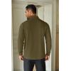 imageCOOFANDY Mens Quarter Zip Up Pullover Lightweight Mock Neck Sweatshirt Casual Long Sleeve Polo ShirtArmy Green