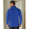 imageCOOFANDY Mens Quarter Zip Up Pullover Lightweight Mock Neck Sweatshirt Casual Long Sleeve Polo ShirtBlue
