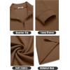 imageCOOFANDY Mens Quarter Zip Up Pullover Lightweight Mock Neck Sweatshirt Casual Long Sleeve Polo ShirtBrown