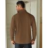 imageCOOFANDY Mens Quarter Zip Up Pullover Lightweight Mock Neck Sweatshirt Casual Long Sleeve Polo ShirtBrown