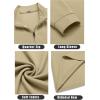 imageCOOFANDY Mens Quarter Zip Up Pullover Lightweight Mock Neck Sweatshirt Casual Long Sleeve Polo ShirtCamel