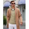 imageCOOFANDY Mens Quarter Zip Up Pullover Lightweight Mock Neck Sweatshirt Casual Long Sleeve Polo ShirtCamel