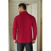 imageCOOFANDY Mens Quarter Zip Up Pullover Lightweight Mock Neck Sweatshirt Casual Long Sleeve Polo ShirtDark Red