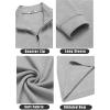 imageCOOFANDY Mens Quarter Zip Up Pullover Lightweight Mock Neck Sweatshirt Casual Long Sleeve Polo ShirtLight Grey