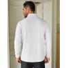 imageCOOFANDY Mens Quarter Zip Up Pullover Lightweight Mock Neck Sweatshirt Casual Long Sleeve Polo ShirtWhite