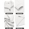 imageCOOFANDY Mens Quarter Zip Up Pullover Lightweight Mock Neck Sweatshirt Casual Long Sleeve Polo ShirtWhite