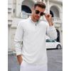 imageCOOFANDY Mens Quarter Zip Up Pullover Lightweight Mock Neck Sweatshirt Casual Long Sleeve Polo ShirtWhite