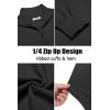 imageCOOFANDY Mens Quarter Zip Up Sweaters Slim Fit Casual Long Sleeve Knitted Mock Neck Pullover SweatersBlack