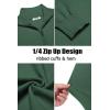 imageCOOFANDY Mens Quarter Zip Up Sweaters Slim Fit Casual Long Sleeve Knitted Mock Neck Pullover SweatersGreen