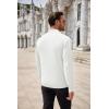 imageCOOFANDY Mens Quarter Zip Up Sweaters Slim Fit Casual Long Sleeve Knitted Mock Neck Pullover SweatersWhite