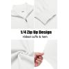imageCOOFANDY Mens Quarter Zip Up Sweaters Slim Fit Casual Long Sleeve Knitted Mock Neck Pullover SweatersWhite