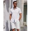 imageCOOFANDY Mens Short Sleeve Button Down Shirts Summer Untucked Casual Dress Shirts with PocketWhite