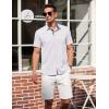 imageCOOFANDY Mens Short Sleeve Button Down Shirts Summer Untucked Casual Dress Shirts with PocketWhite