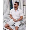 imageCOOFANDY Mens Short Sleeve Button Down Shirts Summer Untucked Casual Dress Shirts with PocketWhitelight Blue