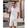 imageCOOFANDY Mens Short Sleeve Button Down Shirts Summer Untucked Casual Dress Shirts with PocketWhitelight Blue