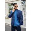 imageCOOFANDY Mens Slim Fit Basic Turtleneck TShirt Long Sleeve Solid T Shirts Casual Knit Pullover Thermal Tops1 Pack Blue