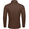 imageCOOFANDY Mens Slim Fit Basic Turtleneck TShirt Long Sleeve Solid T Shirts Casual Knit Pullover Thermal Tops1 Pack Brown