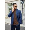 imageCOOFANDY Mens Slim Fit Basic Turtleneck TShirt Long Sleeve Solid T Shirts Casual Knit Pullover Thermal Tops1 Pack Brown