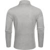 imageCOOFANDY Mens Slim Fit Basic Turtleneck TShirt Long Sleeve Solid T Shirts Casual Knit Pullover Thermal Tops1 Pack Light Grey