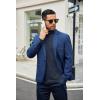 imageCOOFANDY Mens Slim Fit Basic Turtleneck TShirt Long Sleeve Solid T Shirts Casual Knit Pullover Thermal Tops1 Pack Navy Blue