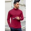imageCOOFANDY Mens Slim Fit Basic Turtleneck TShirt Long Sleeve Solid T Shirts Casual Knit Pullover Thermal Tops1 Pack Wine Red